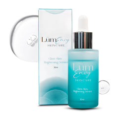 LumEnvy Salmon DNA Glass Skin Serum bottle on a clean counter, hydration and glow.
