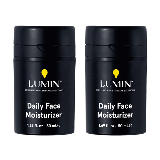 Lumin Daily Face Moisturizer bottle with pump for lightweight daily hydration.