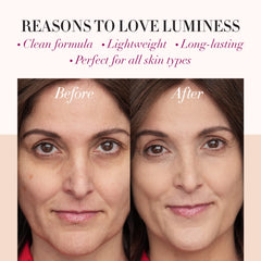 Luminess Buildable coverage mist demonstrates adjustable finish.