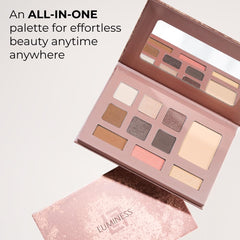LUMINESS Face Time Essentials bronzer applied for a warm, sun-kissed glow.