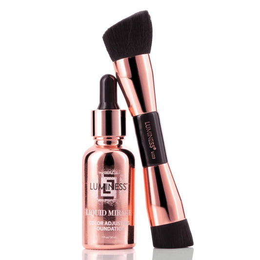 Luminess Liquid Mirage bottle pour reveals self-adapting shade for natural finish