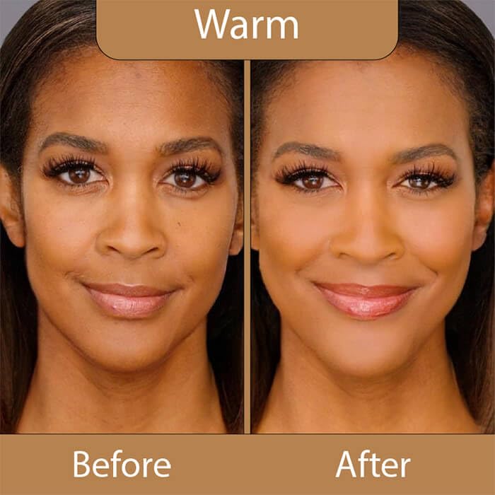 Luminess Silk Foundation Warm shade swatch delivering balanced coverage