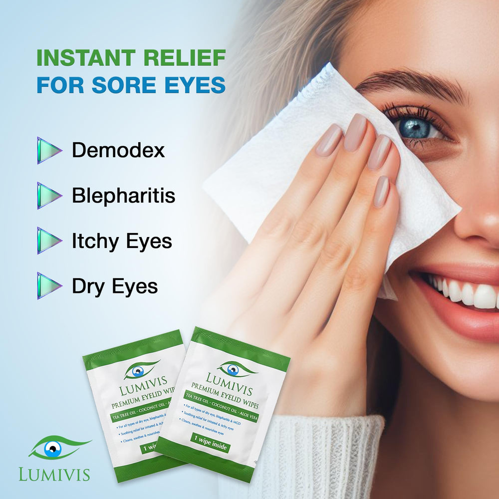 Travel-friendly Lumivis wipes support quick refresh on the go.