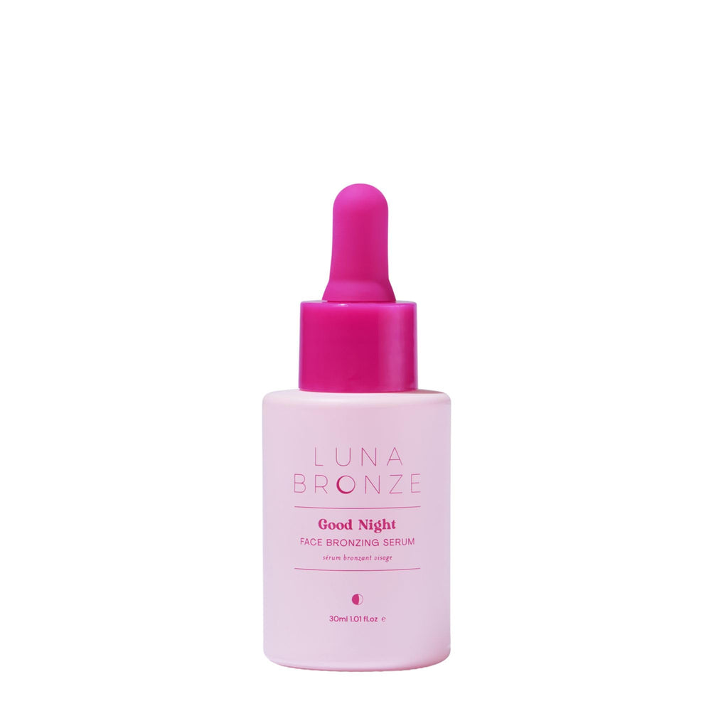 Luna Bronze Good Night Drops bottle for a natural evening glow.