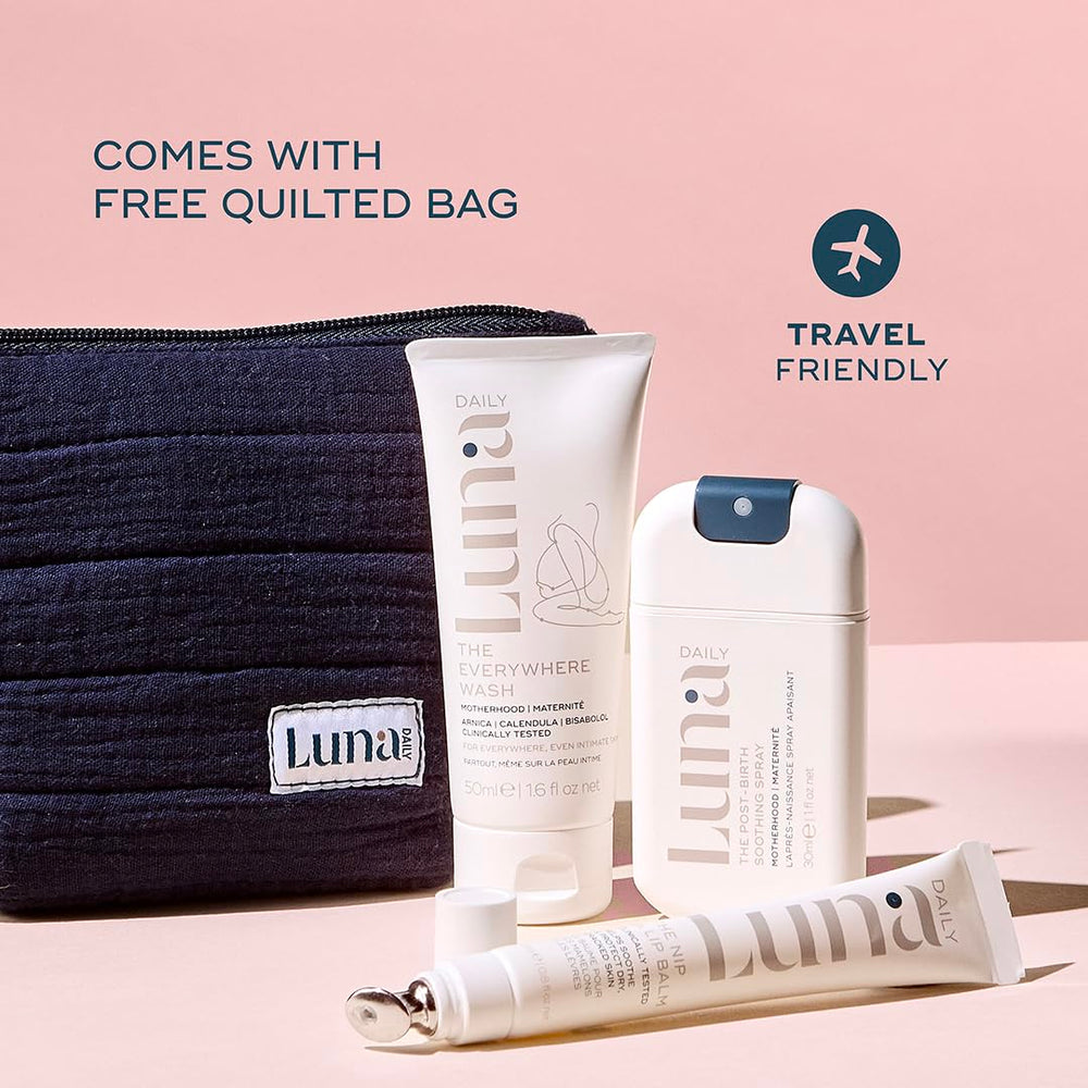 Luna Daily gentle cleanser travel size cleanses sensitive skin safely.