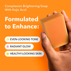 Lunavia soap with vitamin C and turmeric visible ingredients for radiant skin