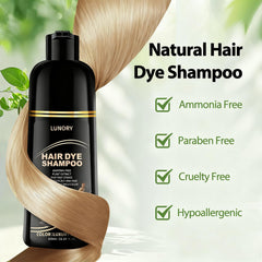 Lunory botanical formula with argan oil and ginseng nourishes hair.