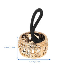 Lurrose rose-gold elastic hair band pack offers versatile cuffs.