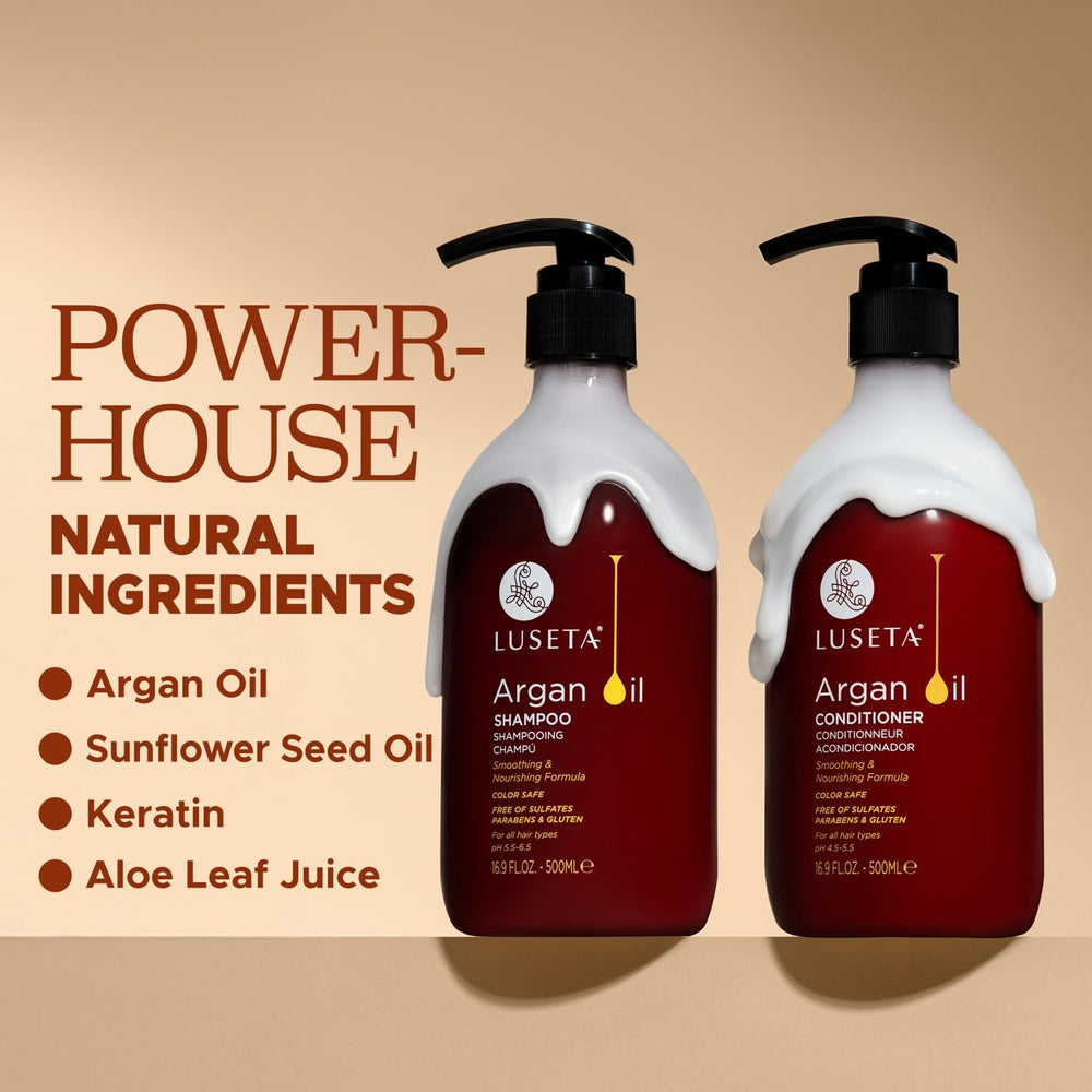 Luseta Argan Oil Set box front showcases complete care system