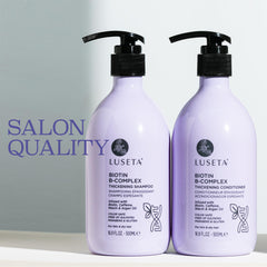 Luseta B-Complex bottle with argan oil label close-up