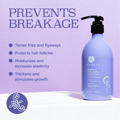 Luseta Biotin & Collagen Conditioner pump top for easy, mess-free application