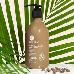 Luseta Castor Oil Shampoo application, ideal for thinning hair seeking volume.