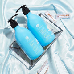 LLUSETA Coconut Milk Shampoo and Conditioner on shelf for daily use