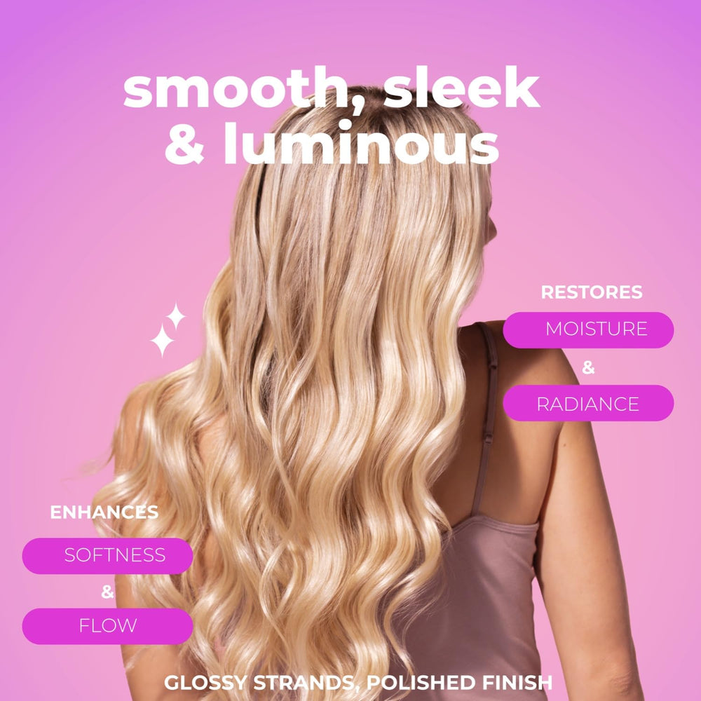 Luseta Glossy Pearl Trio wet hair texture showing smoothness