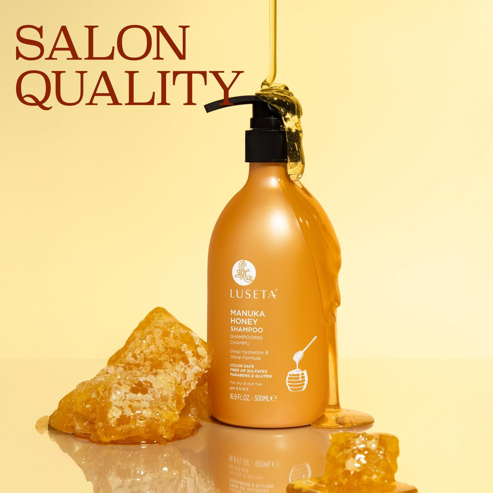 Luseta Manuka Honey Shampoo features Manuka honey and moisturizing ingredients