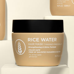 Luseta Rice Water Mask jar close-up suggesting easy, smooth application.