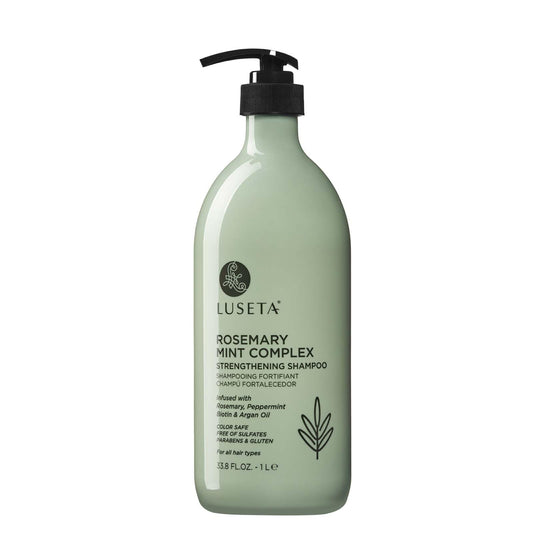 Luseta Rosemary Mint Strengthening Shampoo bottle front for stronger, shinier hair