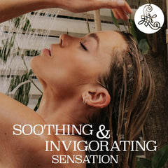 Luseta Rosemary Mint Strengthening Shampoo being poured for detangling and frizz control