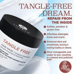 Luseta Tangle Free Mask color safe formula helps preserve color-treated hair.