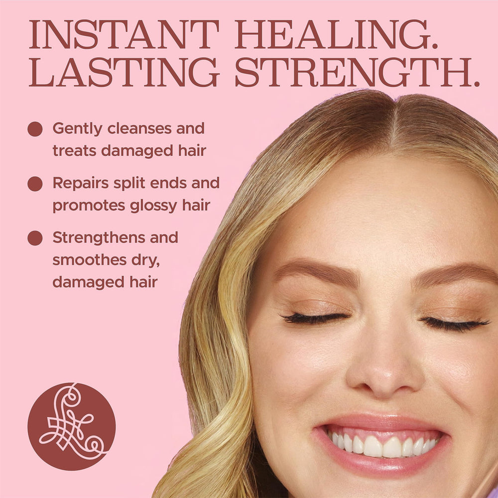 Luseta Tangle Free Mask with keratin and argan oil highlights repair and shine.