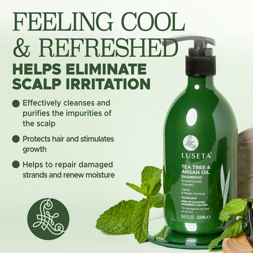 Argan oil drops image suggests added moisture for dry brittle hair