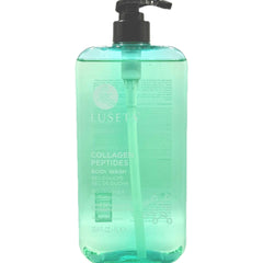 Luseta Collagen Peptides Body Wash bottle with pump for gentle, hydrating cleansing.