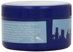 Luster's S-Curl 360 Wave Control Pomade with wave brush ready for shaping.