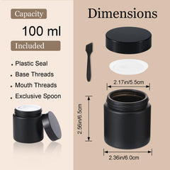 Lustervial leakproof wide-mouth cap prevents spills during travel.