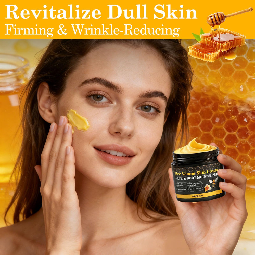 Applying Lustrchron Bee Venom Cream with circular massage technique