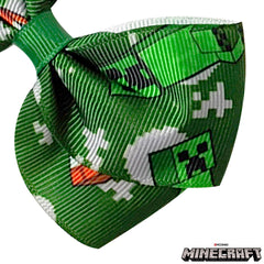 LUV HER Minecraft kids hair bows close-up of multicolor details