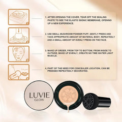 Luvie Glow stamp-and-pat technique enables easy, long-lasting wear