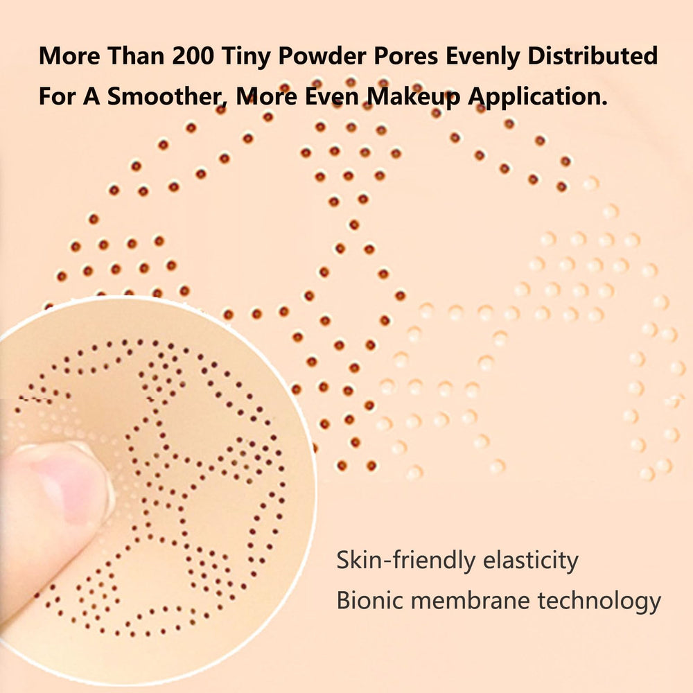 Satin finish via cushion application for natural radiance