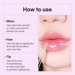 LUVUM close-up shiny lips show a hydrated, smooth finish