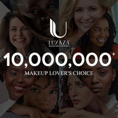 LUXAZA blending brush on the opposite end enables quick smudge-free finishing.
