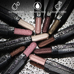 Luxaza blending brush on the pencil for quick smudging and finishing