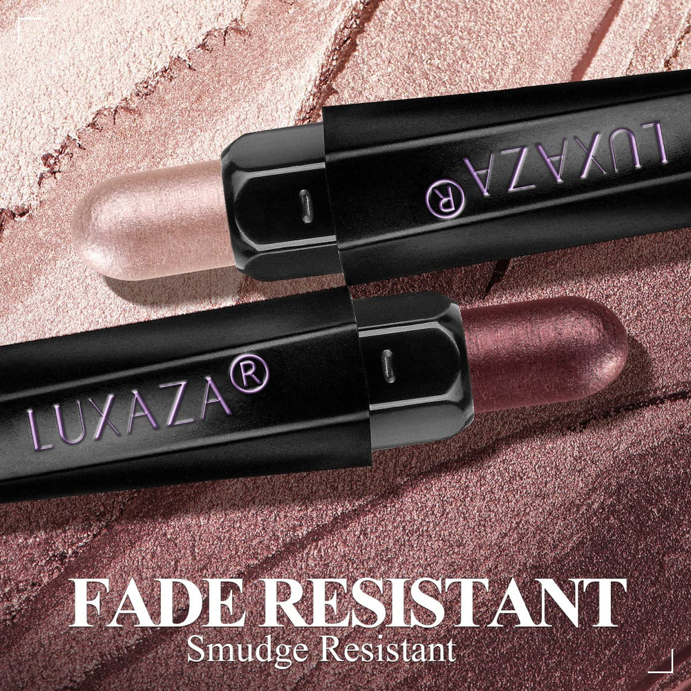 LUXAZA blending brush on the stick enables smudge-free blending.