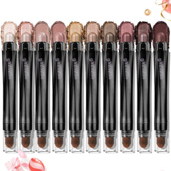 Luxaza Eyeshadow Stick shimmer brown metallic swatch for bold color payoff.