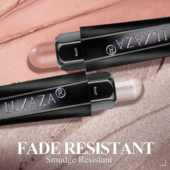 Luxaza Eyeshadow Stick includes a blending brush for smudge-free finishes.