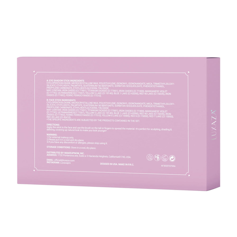 LUXAZA PRO Gift presentation showcases premium makeup set.