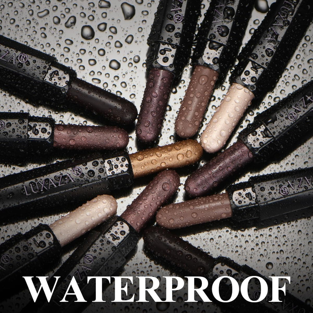 LUXAZA PRO brown eyeshadow stick hexagonal tube provides comfortable grip.