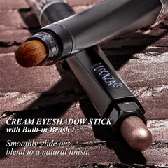 LUXAZA PRO brown eyeshadow stick texture close-up reveals creamy, blendable formula.