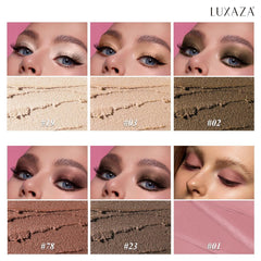 Luxaza Pro brown neutral eyeshadow stick swatch demonstrates smooth glide