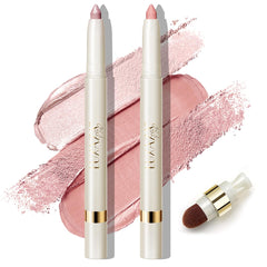Luxaza Pro Peach-Bud eyeshadow stick swatch shows creamy texture for easy application.