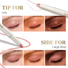 Luxaza Pro Peach-Bud eyeshadow stick with built-in brush for seamless blending.