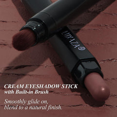 LUXAZA PRO Neutral Eyeshadow Stick built-in blending brush helps blend color seamlessly.