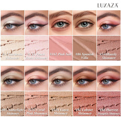 LUXAZA PRO neutral shimmer cream shadows for versatile everyday looks.