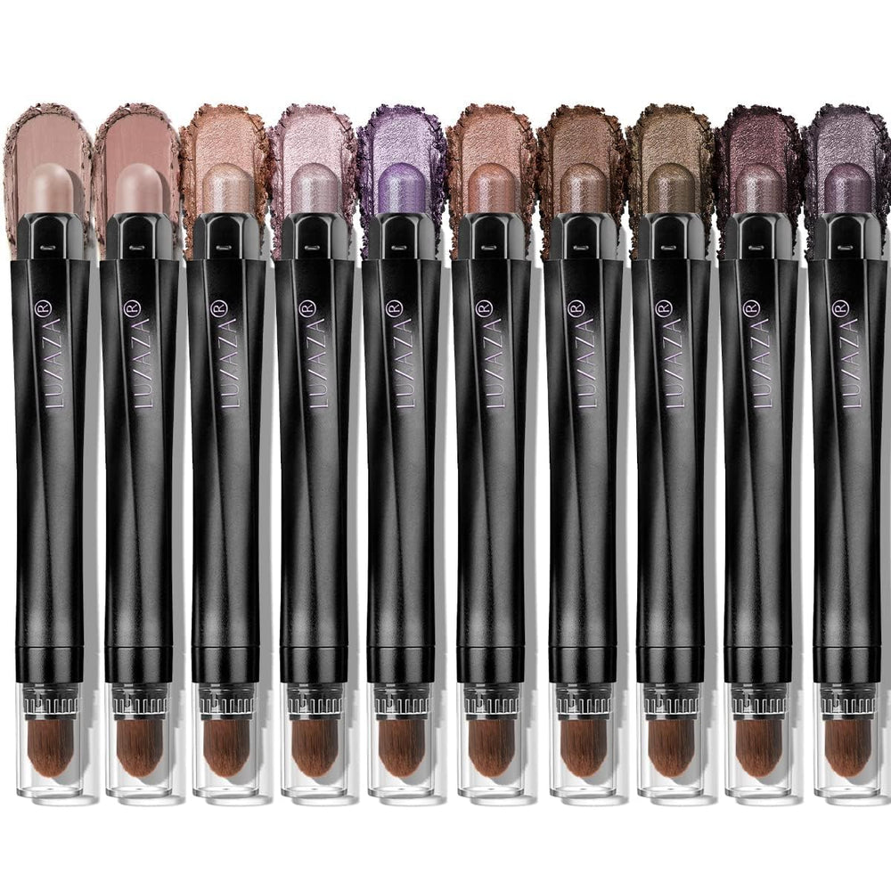 LUXAZA PRO plum eyeshadow stick 10-piece set for smooth, blendable color.