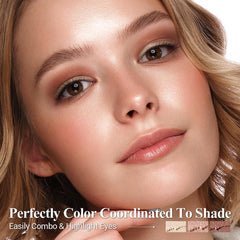 Luxaza Pro Shimmer Eyeshadow Stick 6-piece coordinated neutrals for versatile looks