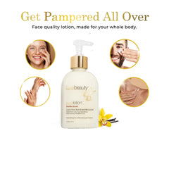 LUXEBEAUTY dermatologist-tested label signals safety and trust.