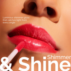 LuxeLip gloss application demonstrating silky, non-sticky texture